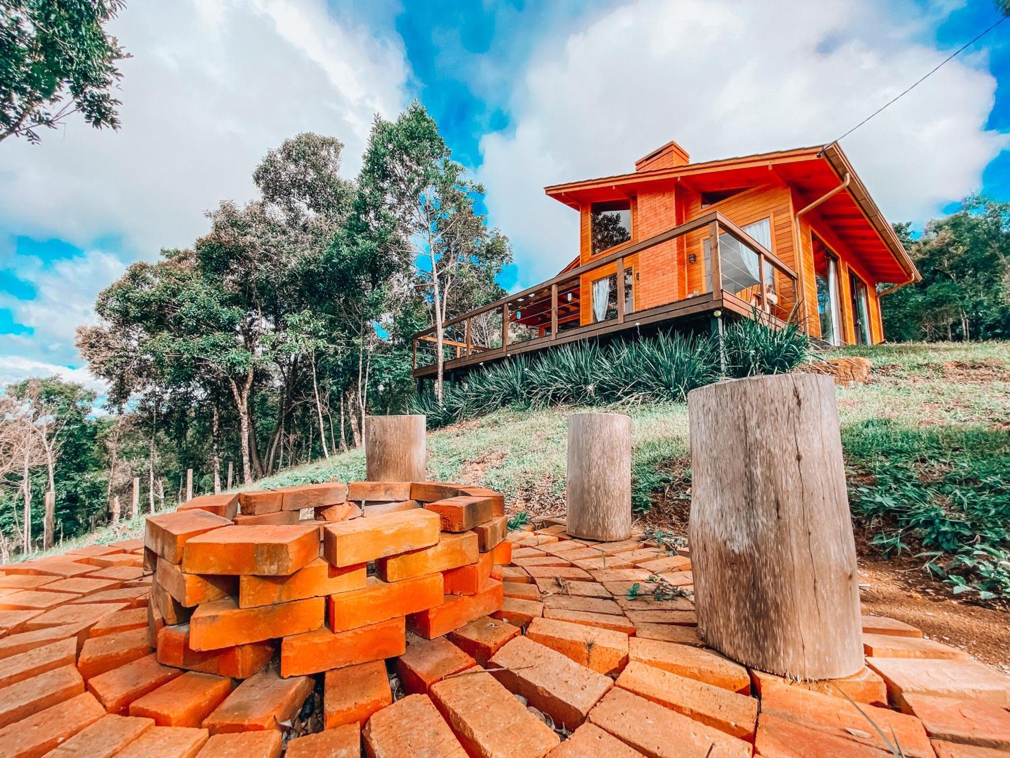 Cabana Romantica Na Serra Com Hidro, Lareira, Lagos E Trilhas Villa Distrik Bom Retiro Bagian luar foto