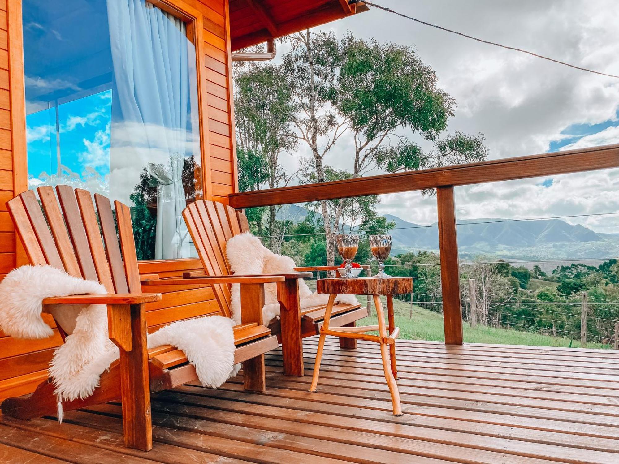 Cabana Romantica Na Serra Com Hidro, Lareira, Lagos E Trilhas Villa Distrik Bom Retiro Bagian luar foto